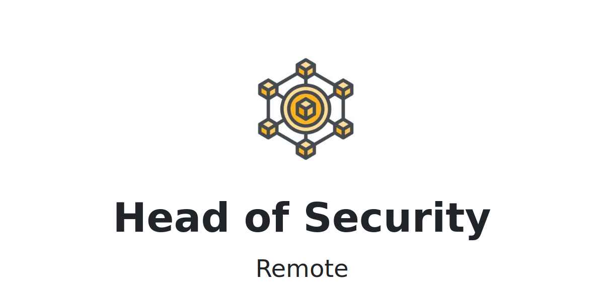 Head of Security 200k USD 300k USD Remote at 3 Recruit