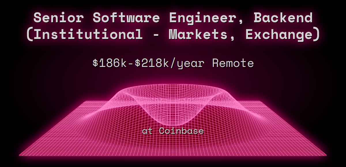 Web3 Senior Software Engineer, Backend (Institutional - Markets ...