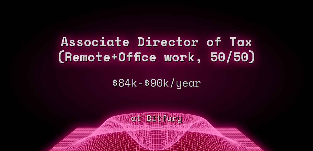 3 Associate Director of Tax (Remote+Office work, 50/50) 84k 90k