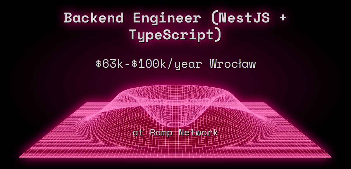 Web3 Backend Engineer (NestJS + TypeScript) $63k - $100k Wrocław at ...
