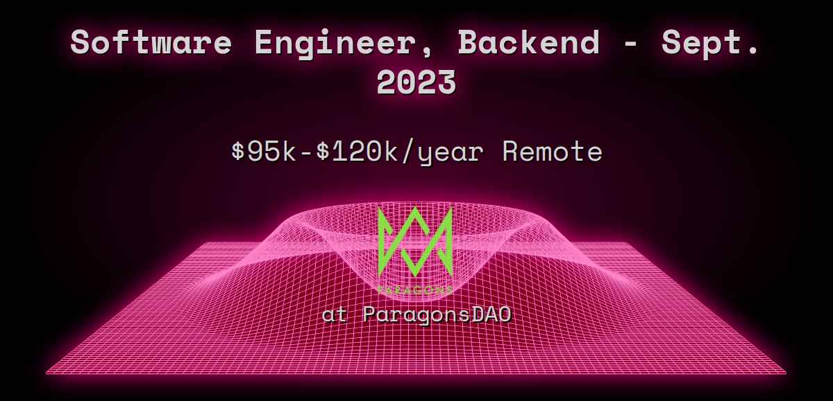 Web3 Software Engineer, Backend - Sept. 2023 $95k - $120k Remote at ...