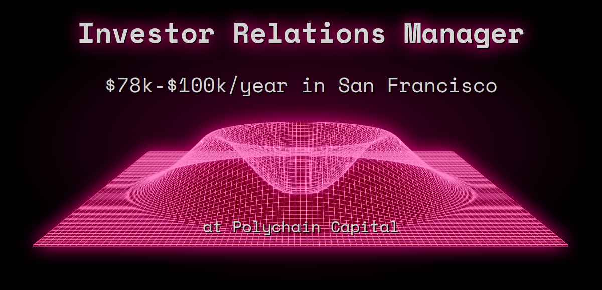 Web3 Investor Relations Manager 78k 100k in San Francisco at