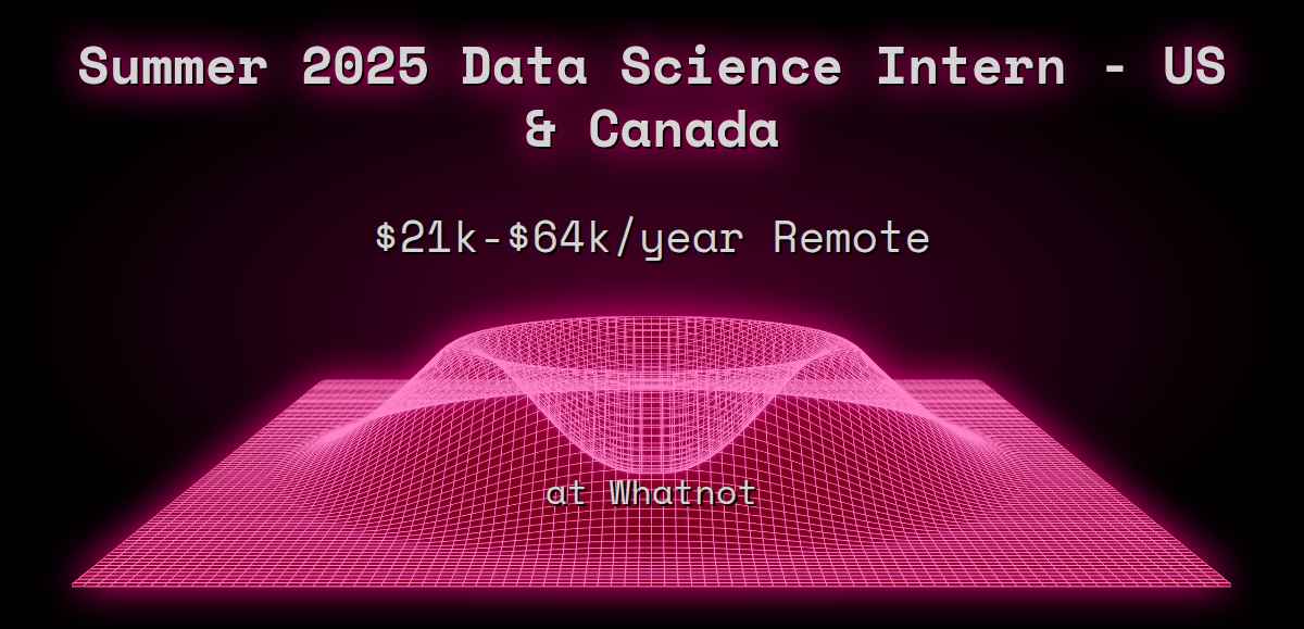 Web3 Summer 2025 Data Science Intern Us Canada 21k 64k Remote