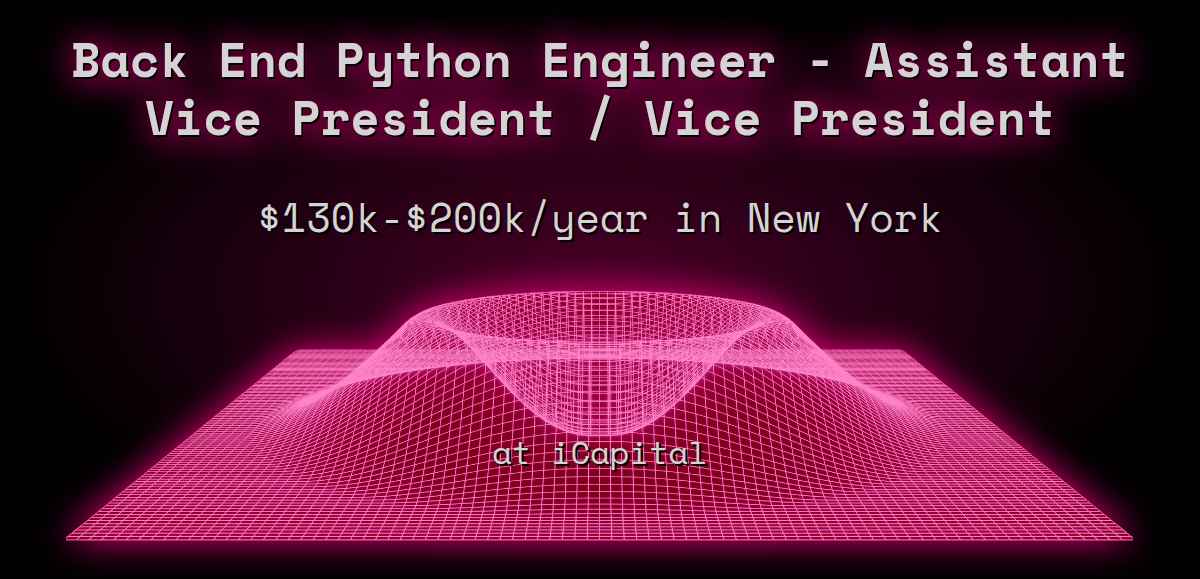 Web3 Back End Python Engineer - Assistant Vice President / Vice ...