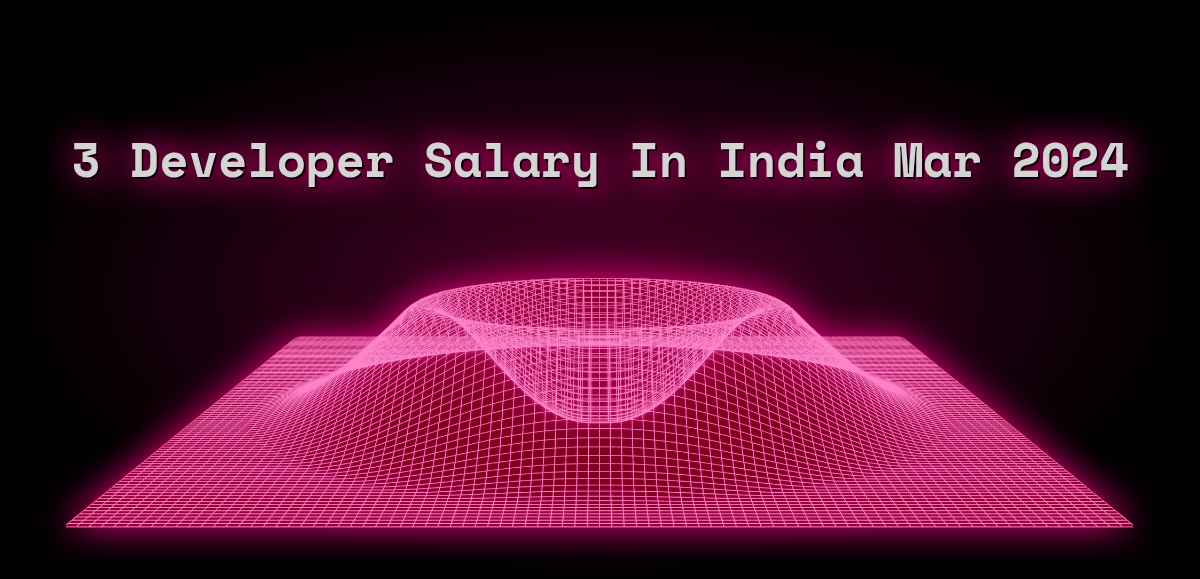 3 developer salary in India Mar 2024
