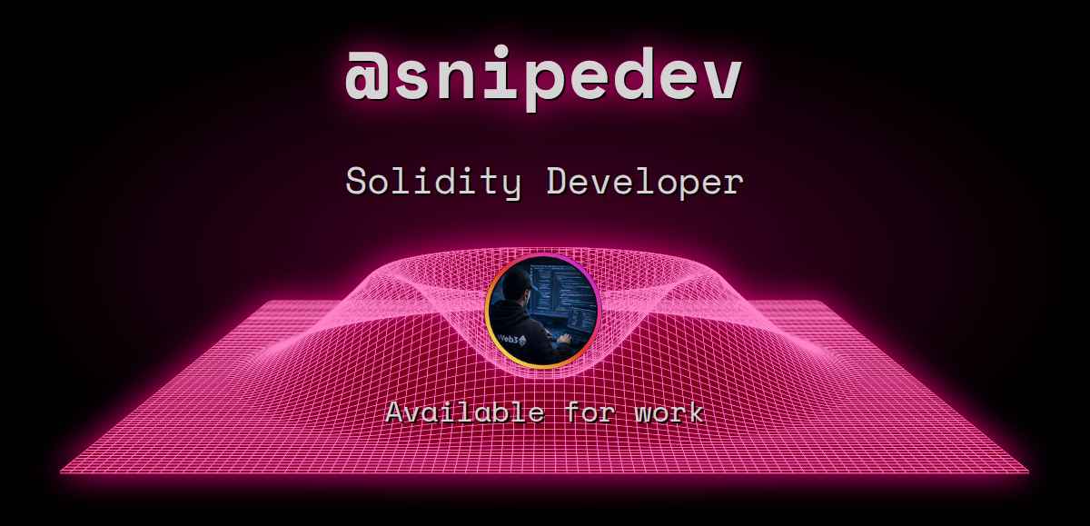 Solidity Developer in Netherlands: @snipedev | Web3 Jobs